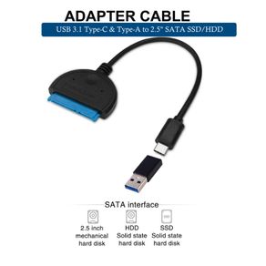 USB 3.1 (Type-C & Type-A) to SATA 3.0 (5Gbps) Converter Adapter Cable for 2.5" SATA HDD/SSD (Brand New/Warranty)
