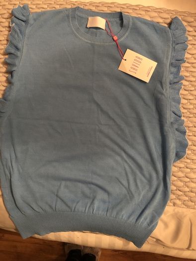Blue Savida light knit Sleeveless Top BNWT