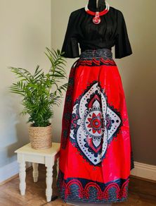 African Print Wrap Skirt Womenswear