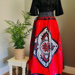 African Print Wrap Skirt Womenswear