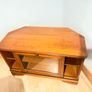 Wooden TV stand with glass door Image 2
