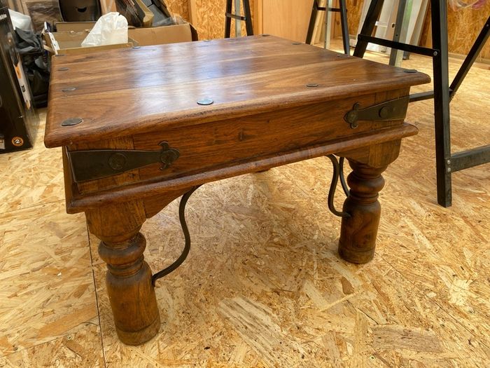 Rustic solid wood coffee table