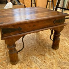 Rustic solid wood coffee table