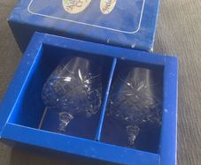 killarney crystal brandy glasses vintage