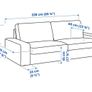 Ikea Kivik 3 seat sofa light grey Image 2