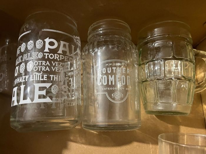 Whiskey beer glasses