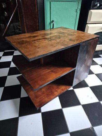 Vintage Art Deco retro MidCentury cupboard/ bookshelf/coffee table on wheels