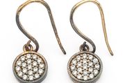 Vintage 925 Silver CZ Earrings In original Box