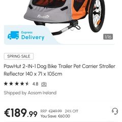 bike trailer/ dog buggy new in box never been opened