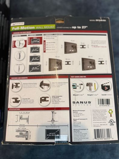Sanus TV Brackets & Component Shelf