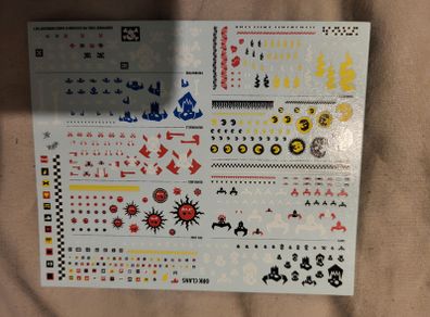 Games Workshop Warhammer 40k Orks transfer sheet