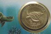 WWF Bermuda Turtle Dollar 1986 coin stamp cover