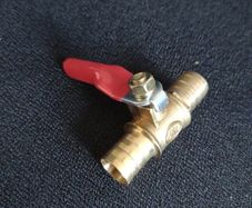 Brass 1/4 ball valve 12mm free viewing