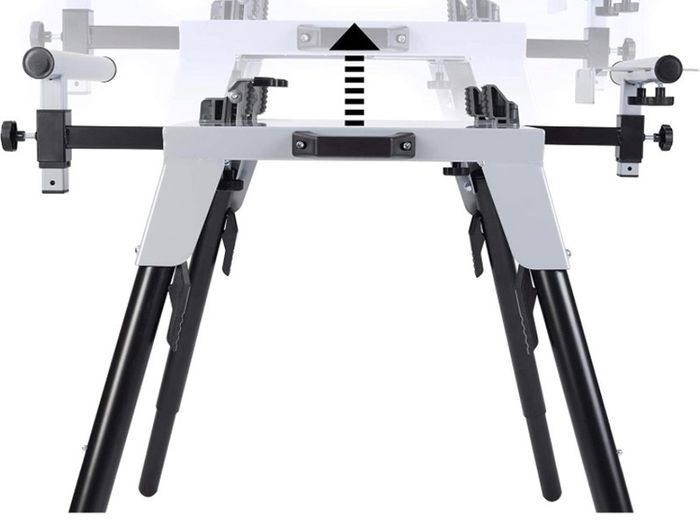 Chop Saw Stand Universal Fitting (AKA Chop Saw Table, Saw Bench) - Height Adjustable - 3M Extendable Arms & Supports Up To 225 kg - Highly Portable with Telescopic Folding Legs (FREE POSTAGE)