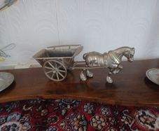 brass horse drawn carriage