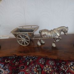 brass horse drawn carriage