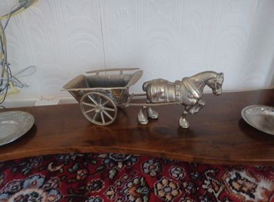 brass horse drawn carriage
