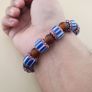 Vintage Venetian Style Chevron & African Glass Beads Bracelet Image 4