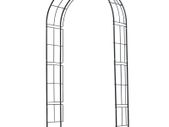 Nature Garden Arch Metal 229x38x113 cm Black