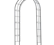 Nature Garden Arch Metal 229x38x113 cm Black