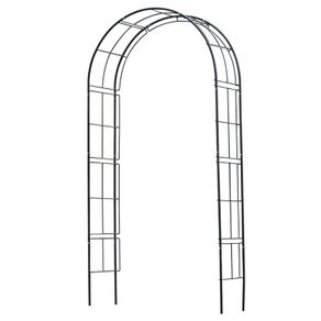Nature Garden Arch Metal 229x38x113 cm Black