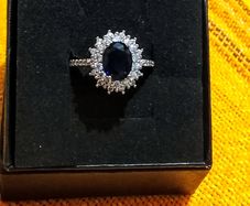 Silver Princess Diana Ring