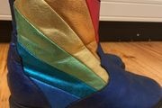 Next irisdecent rainbow cowboy boots size 12