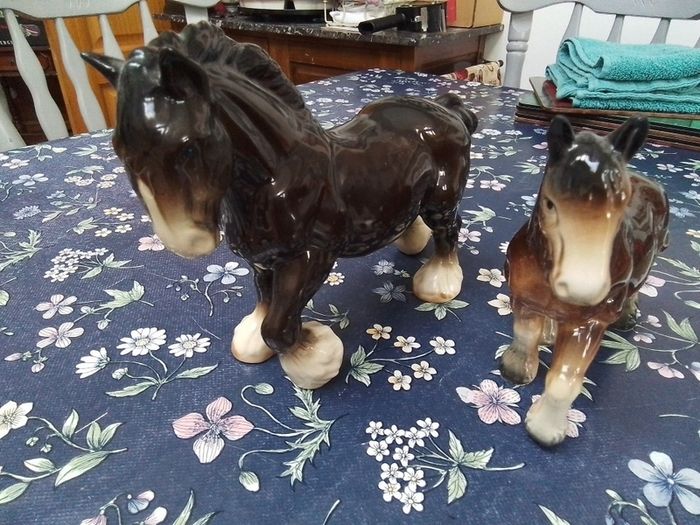 Two Clydesdale Horses
