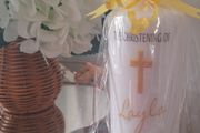 christening candle personalised