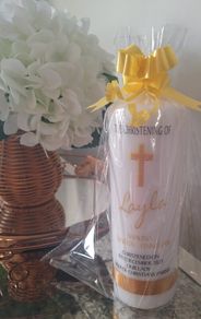 christening candle personalised