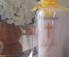 christening candle personalised