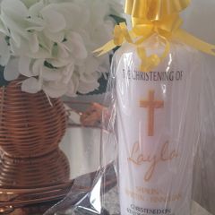 christening candle personalised