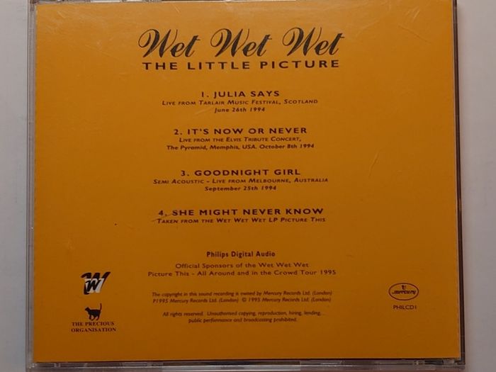 Wet Wet Wet - The Little Picture. CD Single Promo