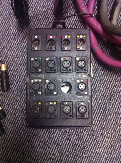 Multicore mixing desk cables for stage or studio.