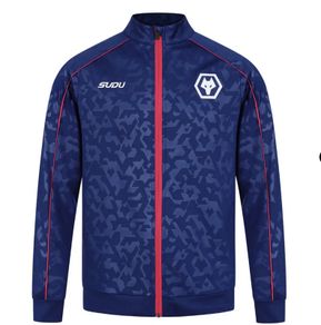2024-2025 Wolves Pre Match Anthem Jacket - Blue