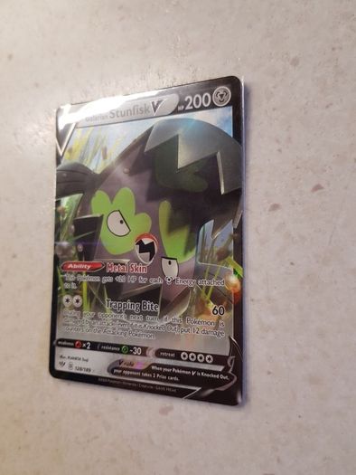 Galarian Stunkfish V Pokemon Card