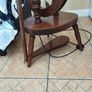 Vintage Mahogany Spinning Wheel Floor Lamp Image 9