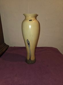 Vintage Caithness glass vase Ebony range