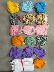 LittleLamb Size 2 Pocket Cloth Nappies Bamboo Inserts
