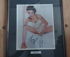 Autographed Professionally Framed 10x8 Photo of Young Angelina Jolie  Nicely Framed (Real Glass) with COA