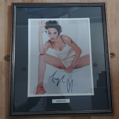 Autographed Professionally Framed 10x8 Photo of Young Angelina Jolie  Nicely Framed (Real Glass) with COA