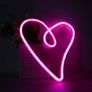 NEW SALE | Heart Neon Signs LED Neon Light Sign Wall Decoration USB Charging/Battery Powered Neon Night Light Pink Heart Neon Signs Light for Children Bedroom Valentine's Day Party Wedding Christmas Image 2