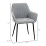 Mid-Century Dining Chairs Set of 2, Light Grey Image 3