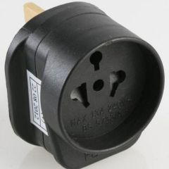 All Continents to UK/Ireland Plug Travel Adaptor Black
