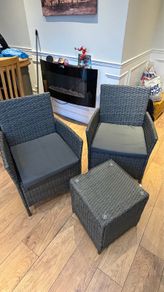 2 Seater and table Rattan Garden Furniture