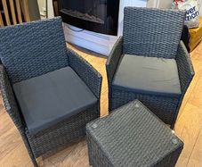 2 Seater and table Rattan Garden Furniture