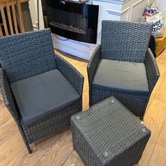 2 Seater and table Rattan Garden Furniture