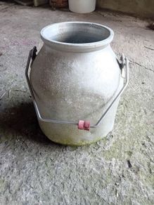 vintage milk bucket churn