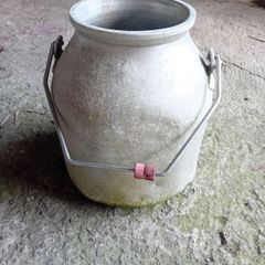 vintage milk bucket churn