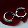 Vintage 1960s Half Hoop Diamond Earrings Image 7